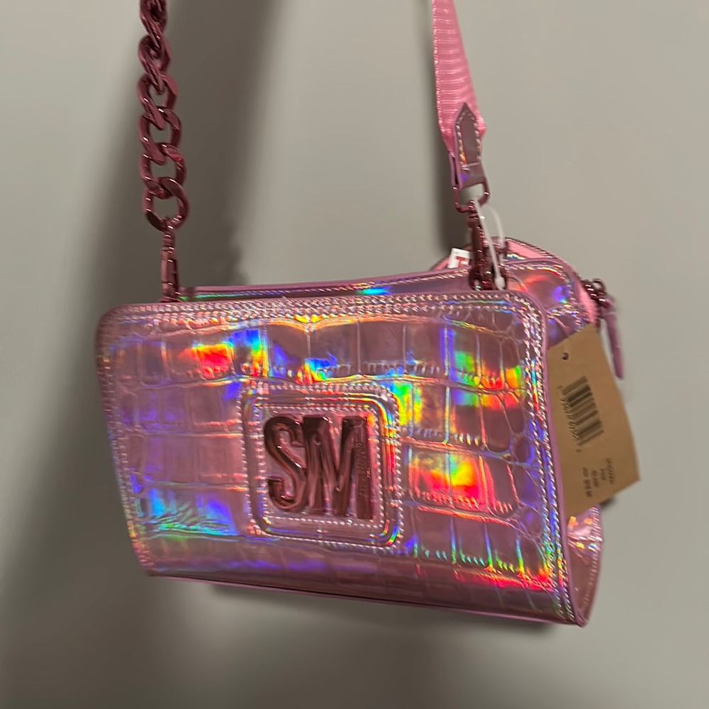 Viral Steve Madden pink iridescent purse (USED ONCE)